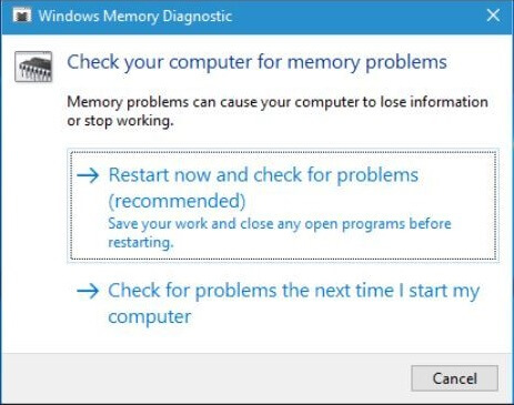Check computer for memory problem