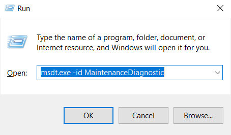 Msdt.exe -id DeviceDiagnostic