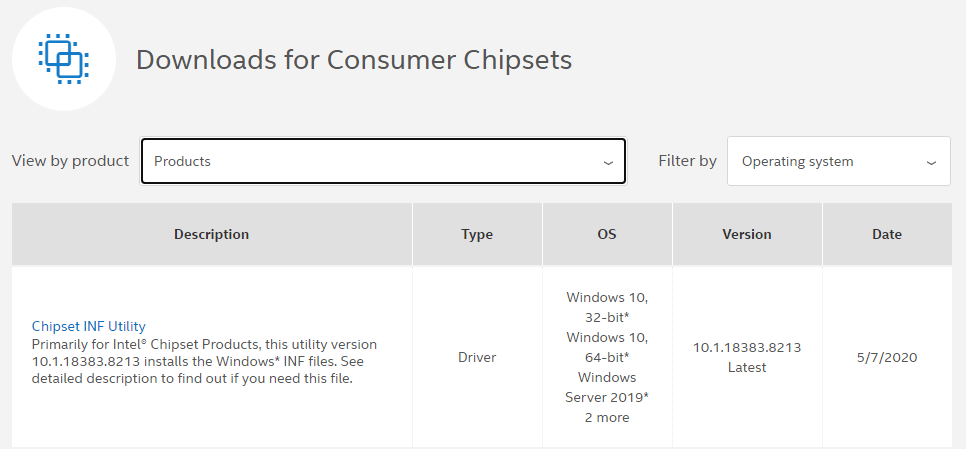 choose “consumer chipsets”