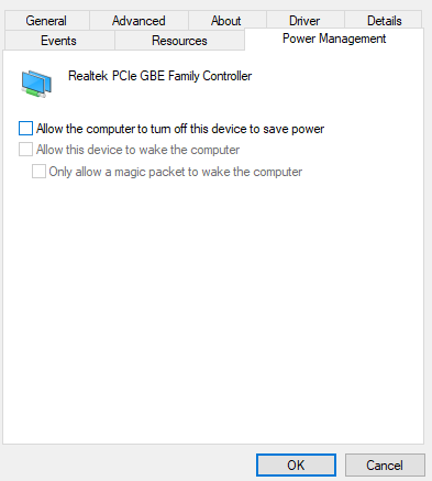 Allow The Computer To Turn Off This Device To Save Power
