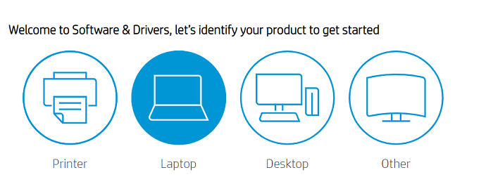 Select HP Product for Download Driver