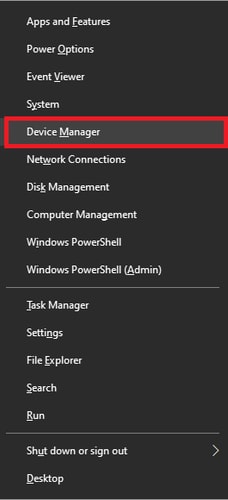 Choose Device manager