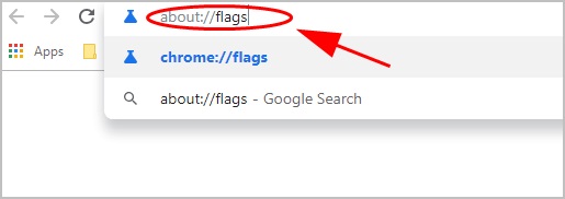 In search bar at the top enter ‘aboutflags’