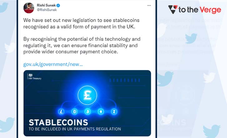  The-UK Government plans to regulate stablecoins for payments