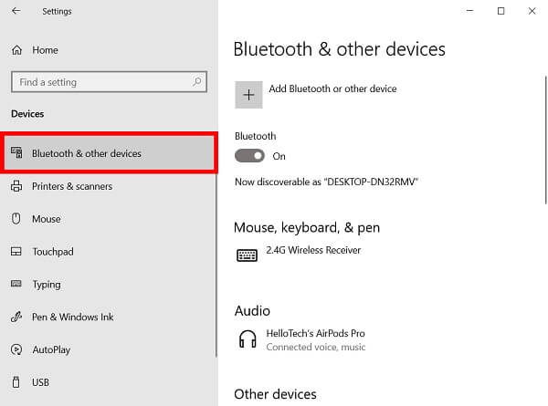 Bluetooth & Devices