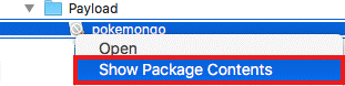 select “Show Package Content”