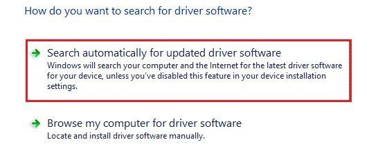 Find the driver update automatically