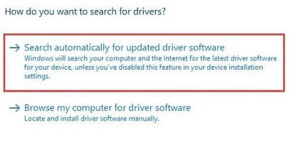 Search automatically for drivers.