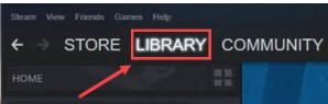 click on the section of your game Library