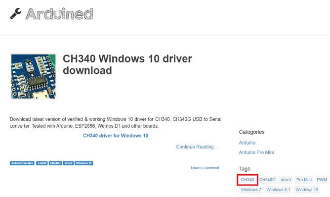 CH340 driver download