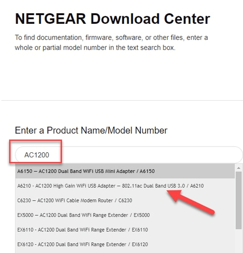 NetGear AC1200 Wifi USB Adapter driver