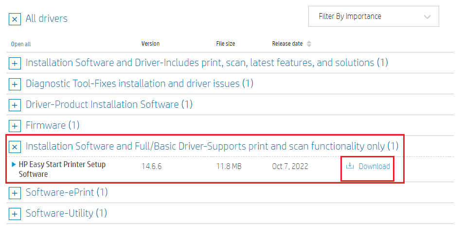HP Envy 4520 driver, and then click on the Download button present in front of the HP Easy Start Printer Setup Software