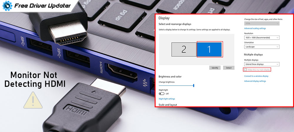 How To Fix monitor not detecting HDMI in Windows 10