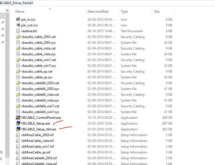 VBCABLE_Driver_Packxx folder